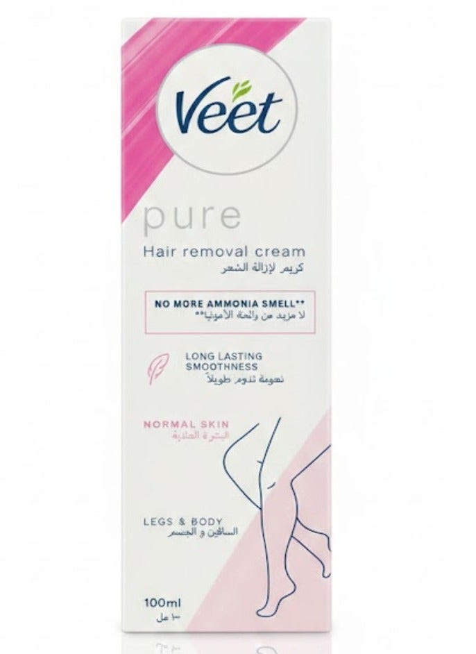 Hair removal cream for normal skin, legs and body, 100ml