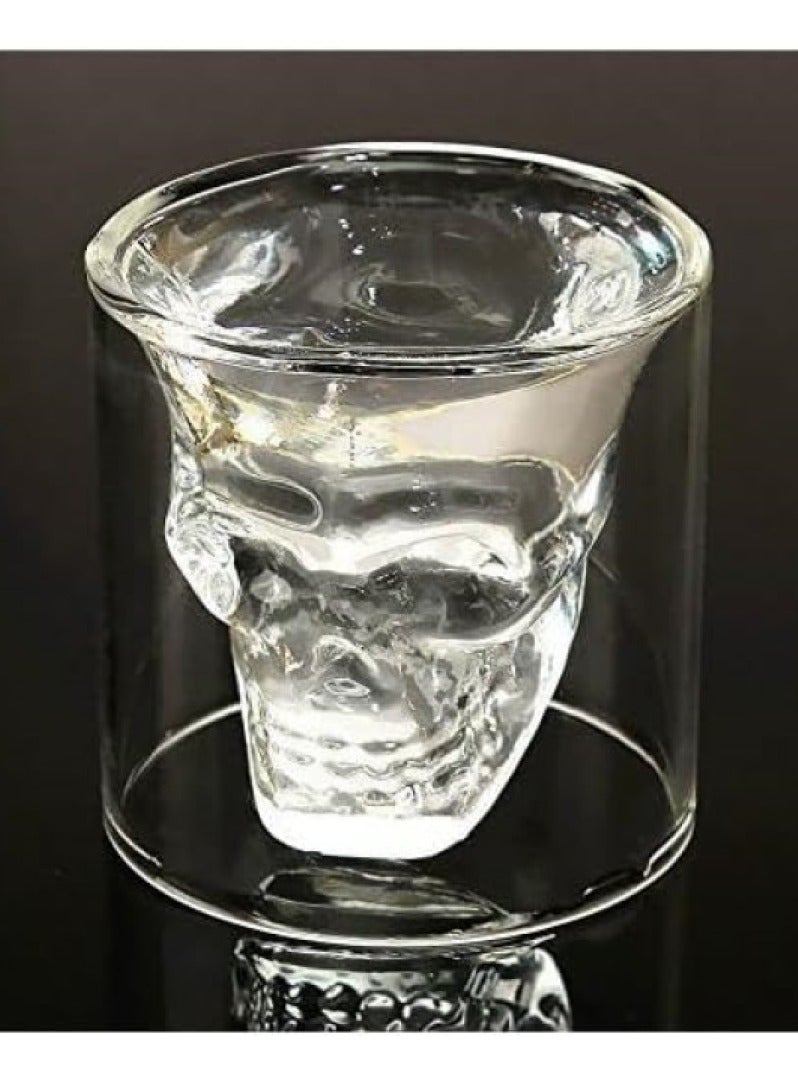 Double Layer Glass Cup, Cool Drinking Glassware Cup, Personalized Crystal Drinking Cup for Home Party, Creative Transparent Water Cup as Gift Decor  - Image 3