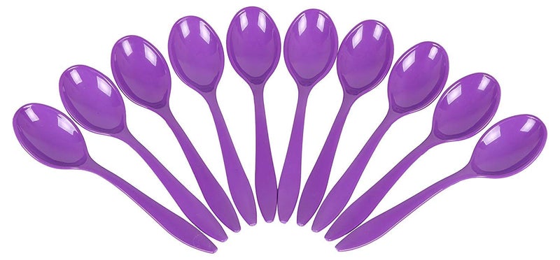 DADDY - G Unbrekable ABS Stylist Plastic Spoon Set - Pack of 10,Multicolor - Image 3