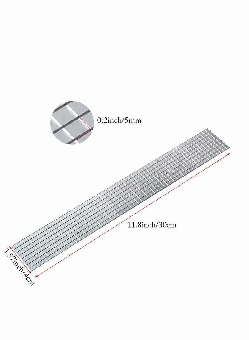 Barakah 1464 Pieces Self Adhesive Mini Square Glass, Decorative Craft DIY Accessory Mirrors Mosaic Tiles Silver - Image 2