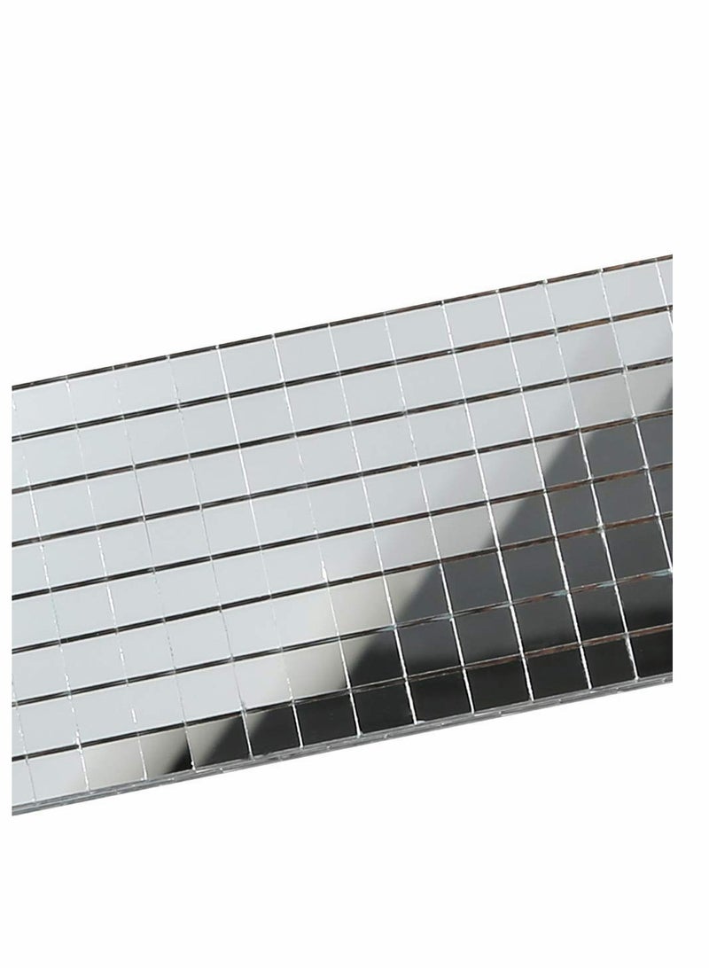 Barakah 1464 Pieces Self Adhesive Mini Square Glass, Decorative Craft DIY Accessory Mirrors Mosaic Tiles Silver - Image 5