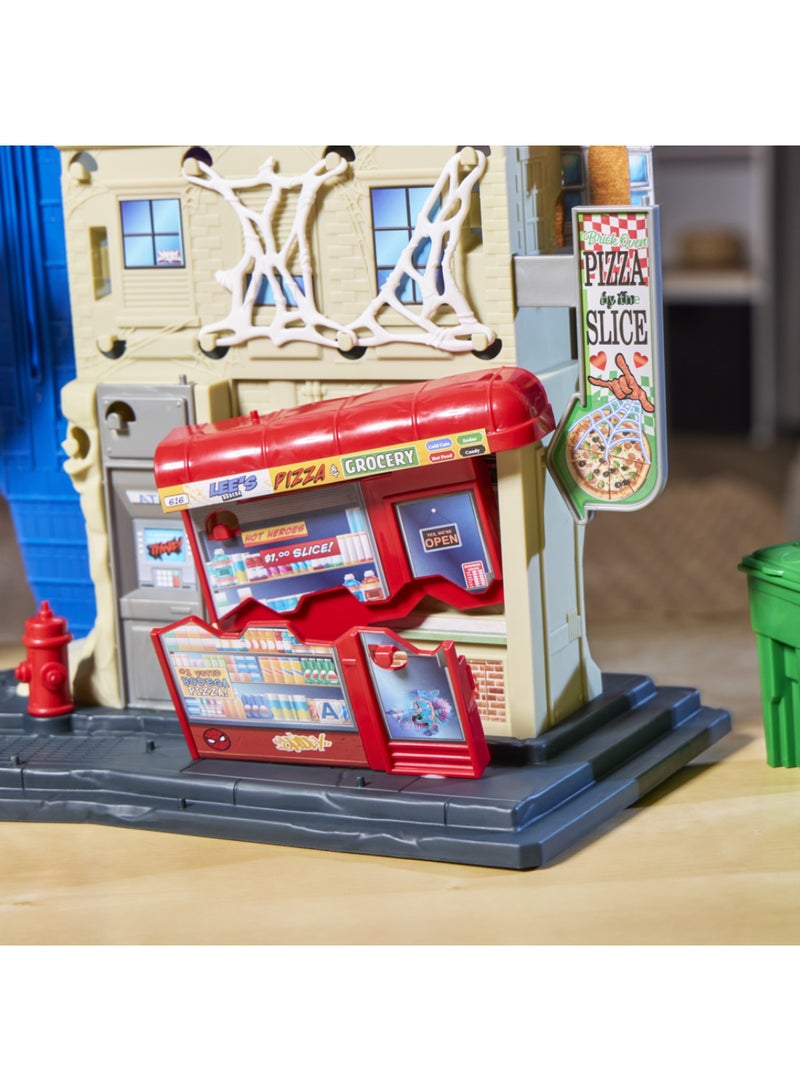 SPIDERMAN Marvel Spider-Man VenomVersus Web Slinging City Playset with 4-Inch (10 CM) Action Figure & Accessories, 30+ Features, Super Hero Toys & Playsets, 4+ - Image 4