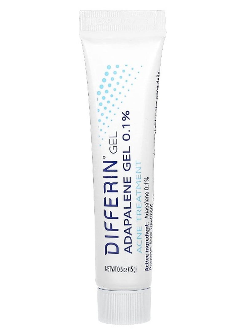 Differin, Adapalene Gel 0.1 % Acne Treatment, Fragrance Free, 0.5 oz (15 g) - Image 1