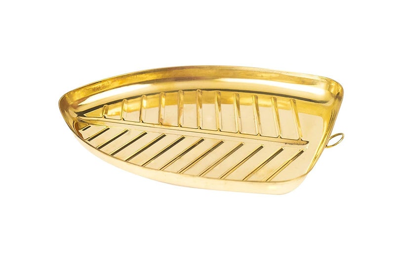 Damurhu Brass Leaf Plate for Home Pooja Brass Pooja Mandir Size 3 inches - Image 3