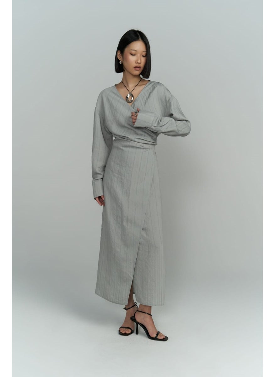 Collection Bella Midi Length Gray Dress - pzsku/Z9F349D6DAD6814142A53Z/45/_/1727880788/7e266d39-f3f4-4ee4-914e-950efd8db10b