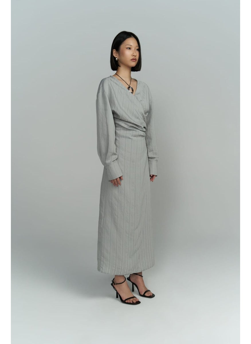 Collection Bella Midi Length Gray Dress - pzsku/Z9F349D6DAD6814142A53Z/45/_/1727880842/f1b87f6e-41b6-4396-8c0a-0a83084166b9