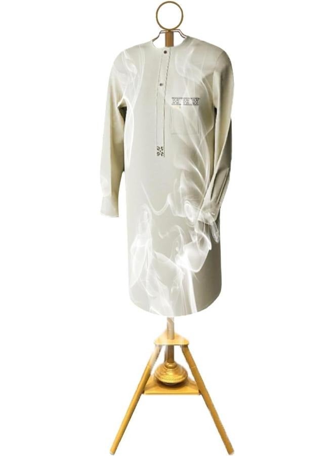 Vertical Clothes Incense Burner, Garment Steamer Stand 175cm, Clothes Incense Burner with Stainless Steel Robe Hooks Make Your Clothes Graceful(Gold)  - Image 3