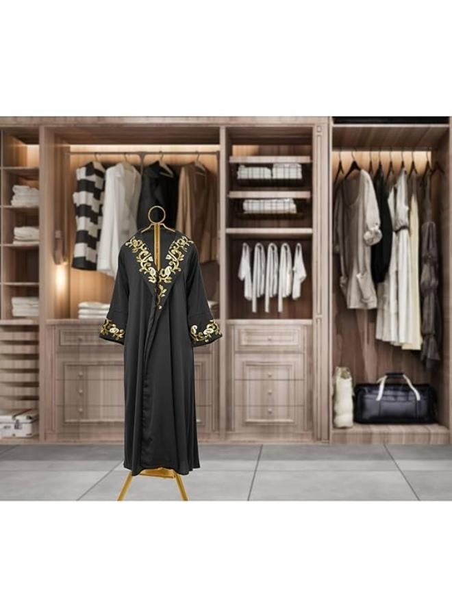 Vertical Clothes Incense Burner, Garment Steamer Stand 175cm, Clothes Incense Burner with Stainless Steel Robe Hooks Make Your Clothes Graceful(Gold)  - Image 2