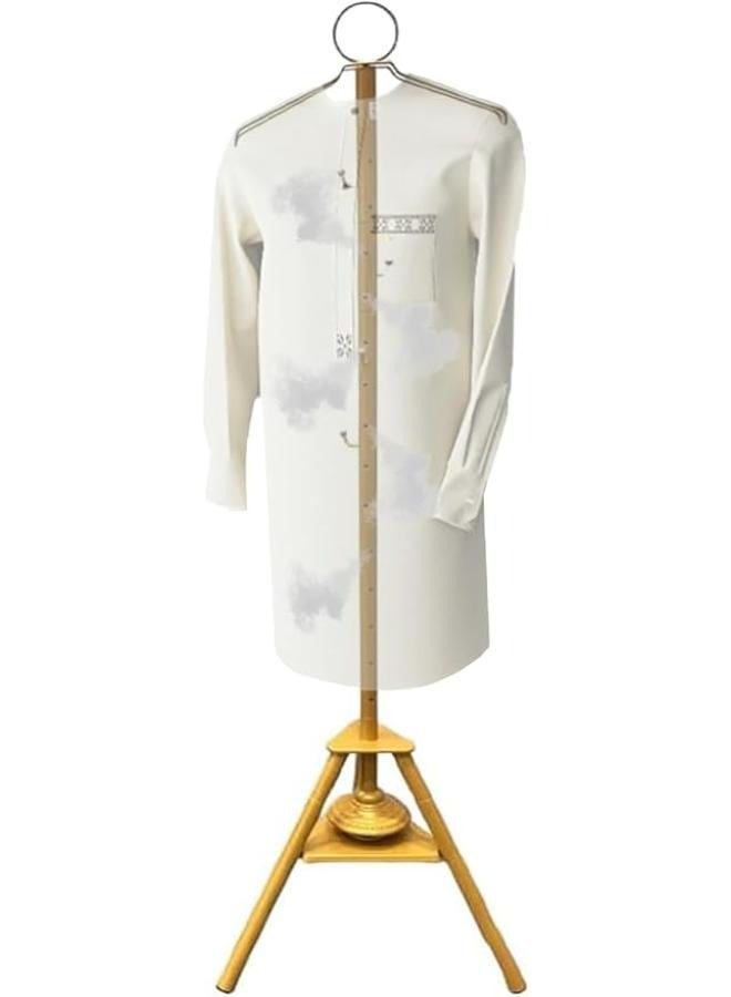 Vertical Clothes Incense Burner, Garment Steamer Stand 175cm, Clothes Incense Burner with Stainless Steel Robe Hooks Make Your Clothes Graceful(Gold)  - Image 4