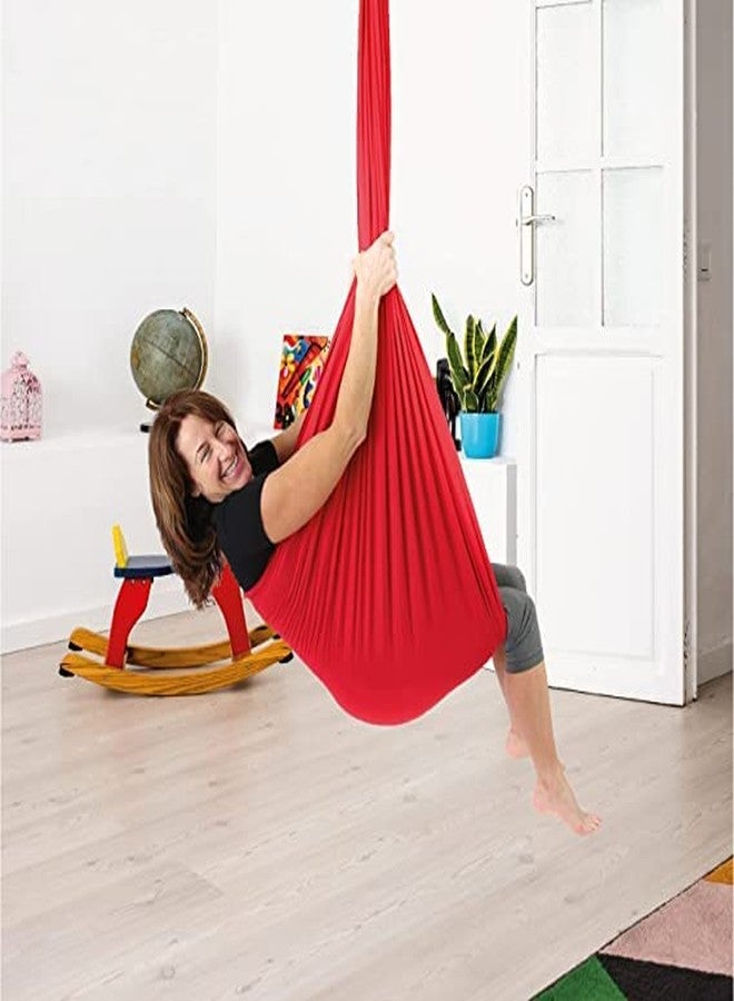 The Yogis Indoor Therapy Swing for Kids Child and Teens More Special Needs, Cuddle Hammock Ideal for Autism, ADHD, Aspergers and Sensory Integration Snuggle Swing Hammocks RED - Image 1