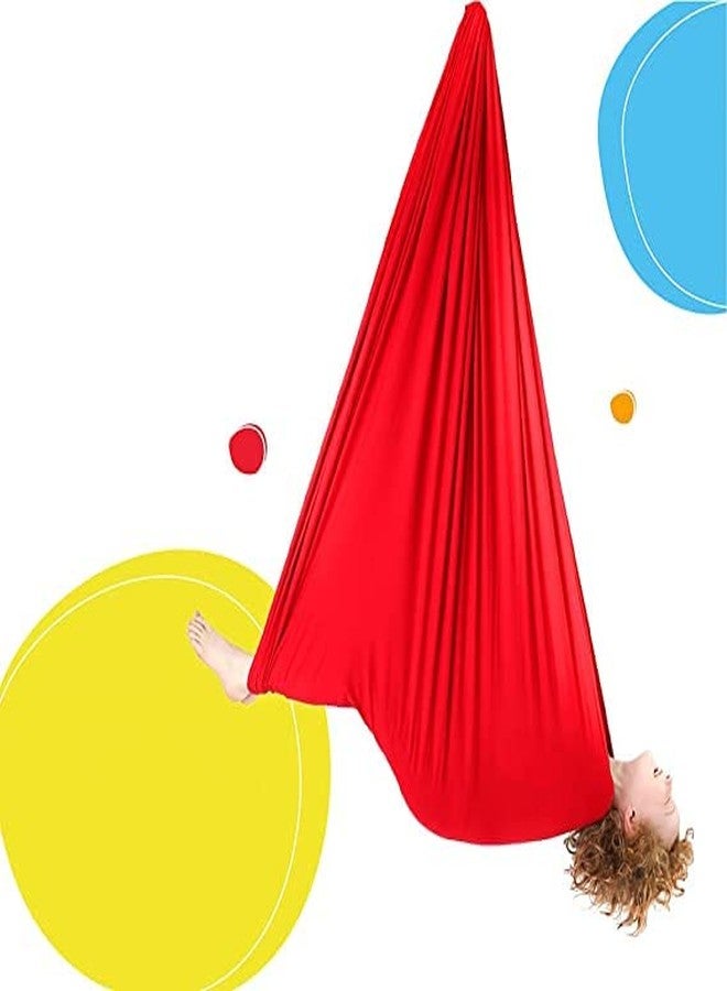 The Yogis Indoor Therapy Swing for Kids Child and Teens More Special Needs, Cuddle Hammock Ideal for Autism, ADHD, Aspergers and Sensory Integration Snuggle Swing Hammocks RED - Image 5