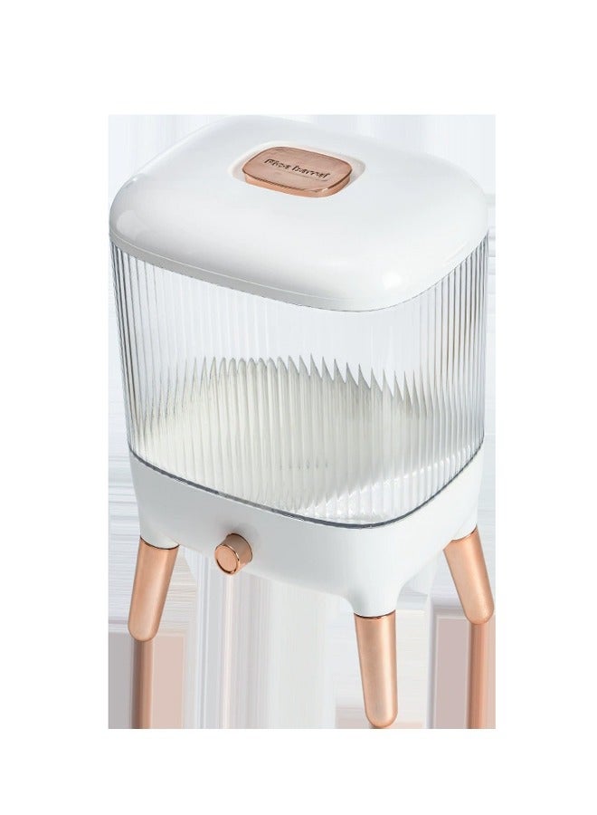 ATM 10KG Fashion Press Rice Storage Bucket with Wooden Legs - Image 5