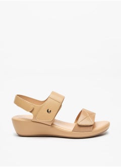 Le Confort Women Textured Slip-On Sandals with Hook and Loop Closure  - Image 3