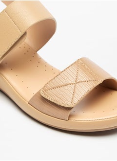Le Confort Women Textured Slip-On Sandals with Hook and Loop Closure  - Image 5