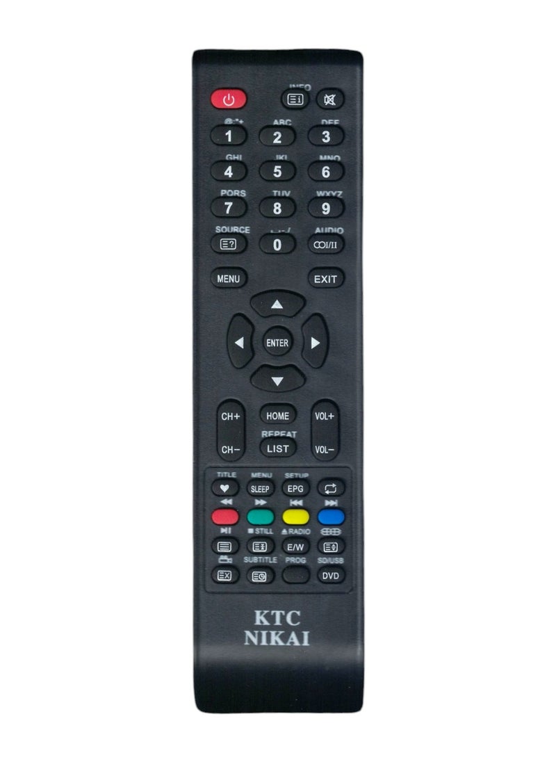 NIKAI Replacement Remote for Nikai TV, KTC TV Infrared Upgraded Nikai TV Remote, KTC TV Remote 