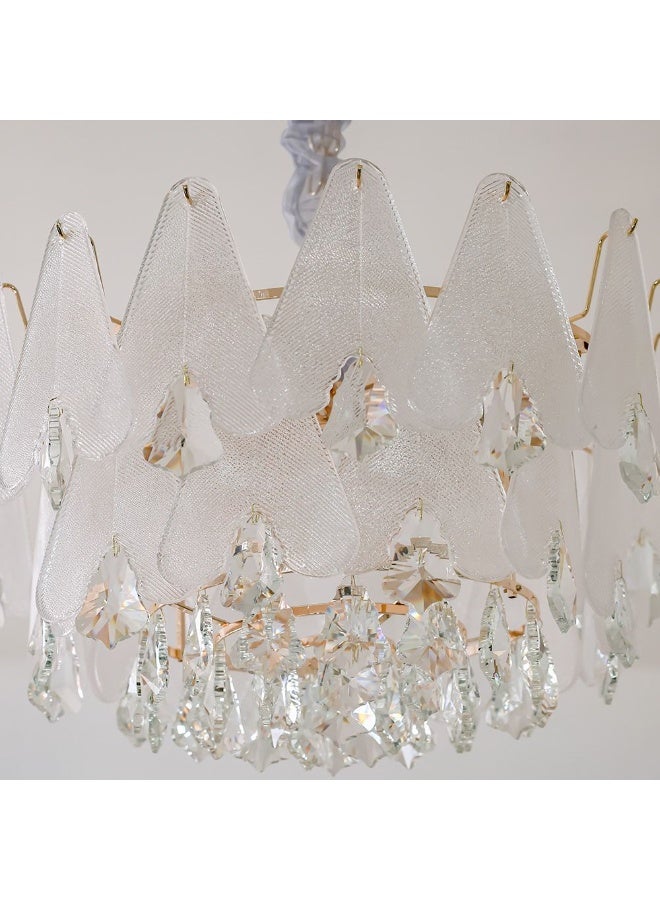 DANUBE HOME Danube Home Babylonia Crystal Chandelier For Living Room| 22-Lights Indoor Lighting Fixture With E14 Socket|Metal Frame With Clear Finish|Hanging Lights|Ceiling Lights| L80xW80xH45cm (1 Year Warranty)  - Image 2