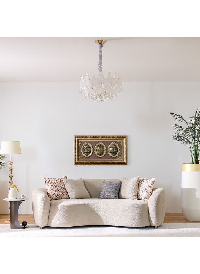 DANUBE HOME Danube Home Babylonia Crystal Chandelier For Living Room| 22-Lights Indoor Lighting Fixture With E14 Socket|Metal Frame With Clear Finish|Hanging Lights|Ceiling Lights| L80xW80xH45cm (1 Year Warranty)  - Image 5