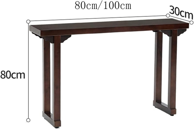 Runam Woods طاولة كونسول من الخشب الصلب من Runam Woods لغرفة النوم، مدخل المنزل وغرفة المعيشة. طاولة كونسول على الطراز العصري للقرن الأوسط. طاولة ديكور لمدخل المنزل. (80 x 30 x 80 سم) - Image 3