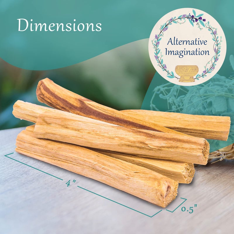 Alternative Imagination Palo Santo Sticks - Incense Sticks for Spiritual Cleansing, Stress Relief, Meditation Accessories, Home Fragrance - Sustainably Wild Harvested - Pack of 6 - Alternative Imagination - Image 5