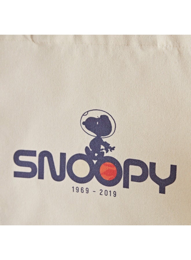 Home Box Snoopy Peanut Cotton Canvas Shopping Bag - 34x39 cm  - Image 1
