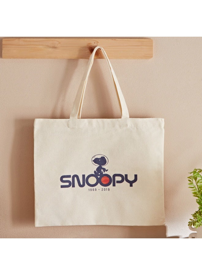 Home Box Snoopy Peanut Cotton Canvas Shopping Bag - 34x39 cm  - Image 5