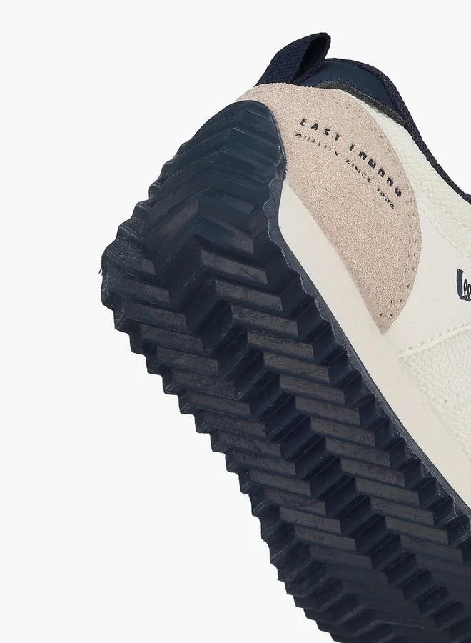 Lee Cooper WHITE Boys Colourblock Hook & Loop Sneakers for Men | Best Price UAE