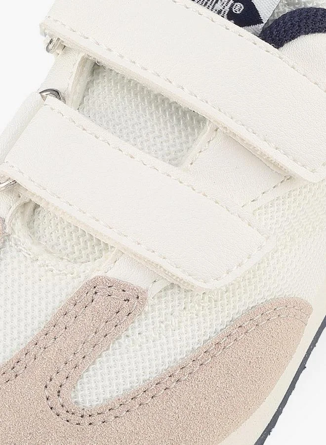 Lee Cooper WHITE Boys Colourblock Hook & Loop Sneakers for Men | Best Price UAE