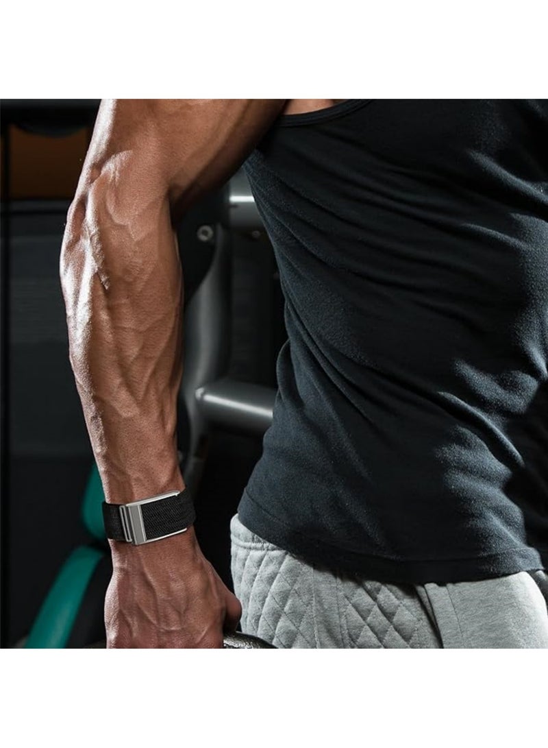 اووكاي سوار بديل من النايلون المرن متوافق مع جهاز تتبع اللياقة البدنية Whoop MG القابل للارتداء، ملحقات للرجال والنساء، سوار معصم عصري قابل للتعديل، قابل للتنفس، مريح وسهل الاستخدام (أسود) - Image 3