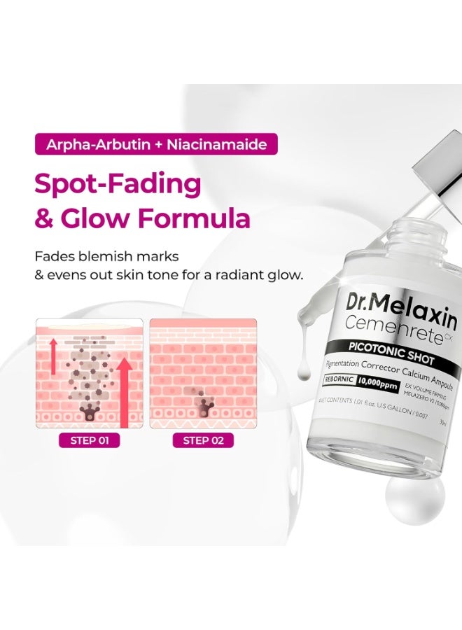 دكتور ميلاكسين سيروم Dr. Melaxin Picotonic Shot مع ألفا أربوتين ونياسيناميد | سيروم لشدّ البشرة وتعزيز كثافتها وتوحيد لونها | عناية بمكافحة علامات التقدّم في السن والبقع الداكنة | 30 مل - Image 5