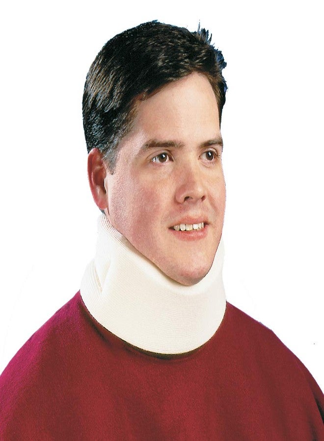 Carex Cervical Collar For Neck Pain - Neck Brace For Neck Pain Relief - Neck Collar After Whiplash or Injury, Made Of Soft Cotton - Image 2