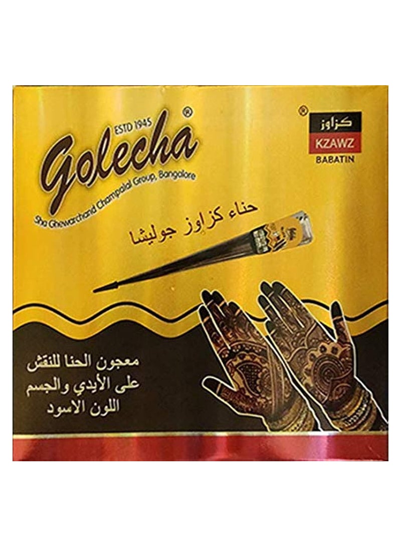 جوليتشا علبة حنة مخروطية معجون طبيعي 12 قطعة اسود - Image 1