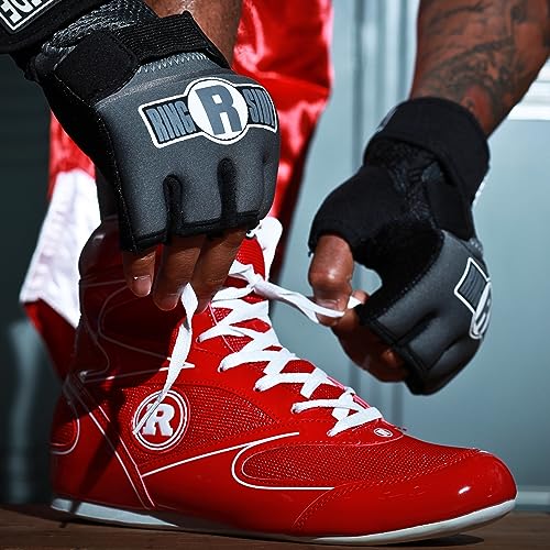 Ringside Diablo Boxing Shoes, Low-Top Ankle Shoes for Men and Women, Shoes in Synthetic Leather Finish, Ideal for Boxing, Wrestling and More, Red, Size 8 - Image 4