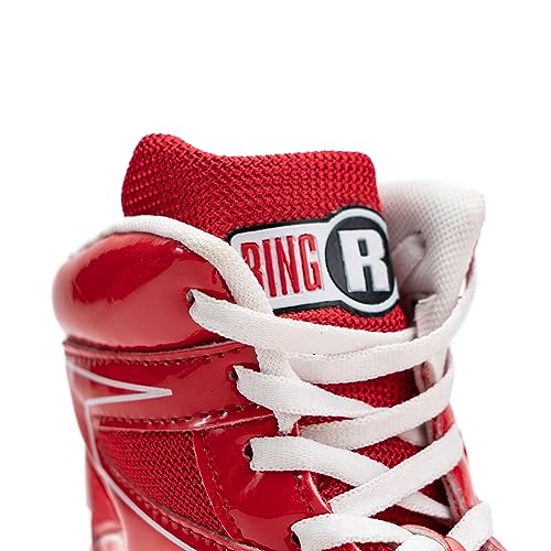 Ringside Diablo Boxing Shoes, Low-Top Ankle Shoes for Men and Women, Shoes in Synthetic Leather Finish, Ideal for Boxing, Wrestling and More, Red, Size 8 - Image 3