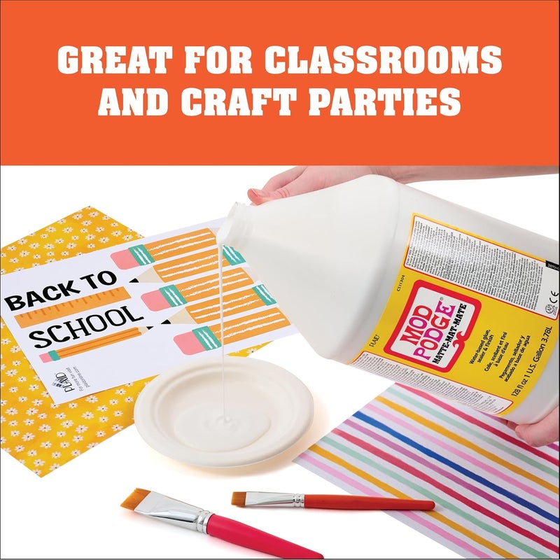 Mod Podge Matte Gallon - Water-Based Glue, Sealer & Finish, 128 Fl Oz - Image 3