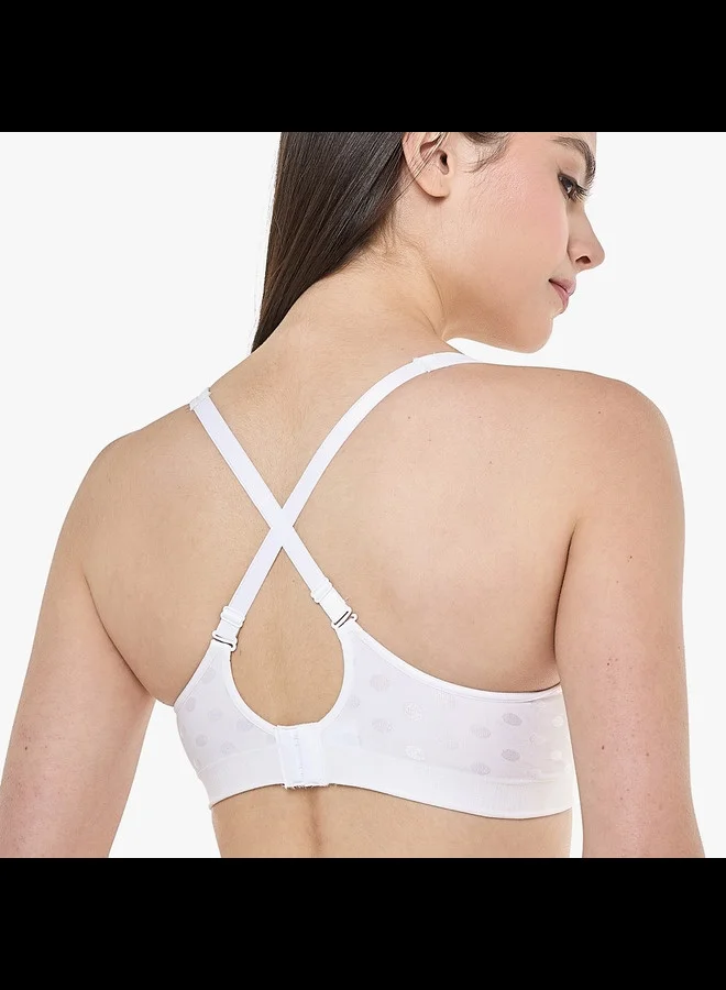 Hanes Hanes Womens Fuller Coverage Foam Wire Free Bra White Large
