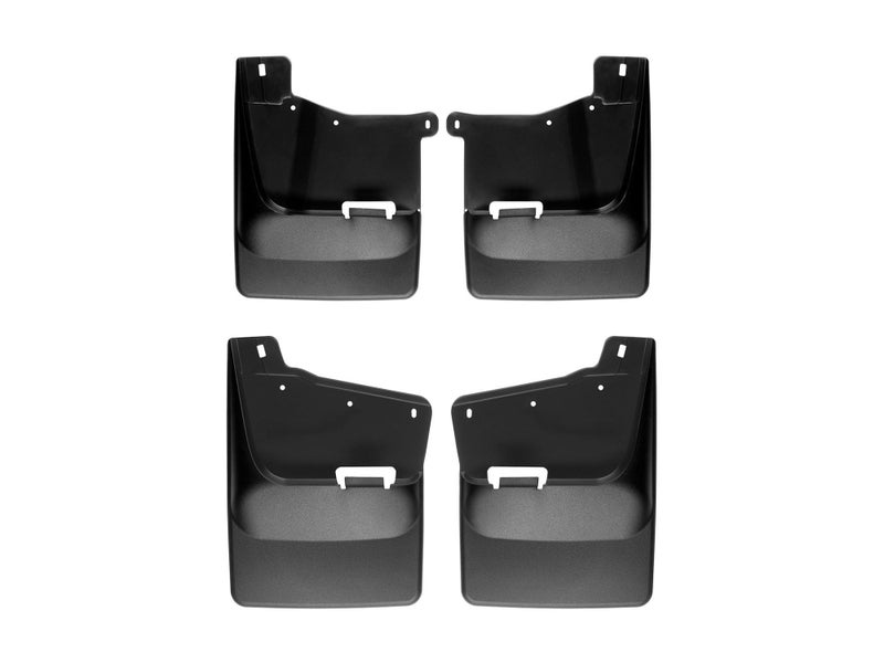 WeatherTech Custom No Drill Splash Guard MudFlaps for Chevrolet Silverado 2500HD3500HD Silverado 2500HD3500HD Front Rear Set 110118120118 Black - Image 2