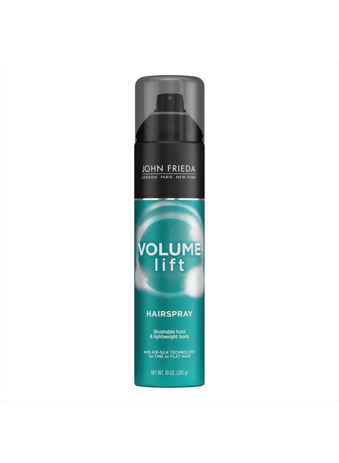 John Frieda Volume Lift Hairspray for Fine or Flat Hair Safe for Color-Treated Hair Volumizing Hair Nourishing Spray with Air-Silk Technology 10 Ounces  - Image 1