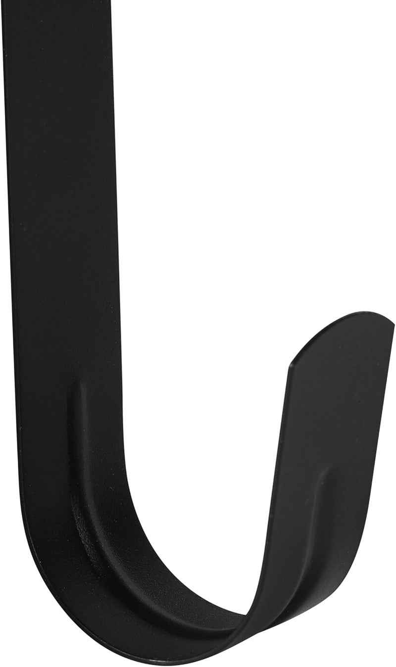 Aeranto 12 Inch Wreath Hanger for Front Door -Thin Metal Hook for Wreath, Door Sign Holiday Decorations Holder (Black, 1) - Image 2