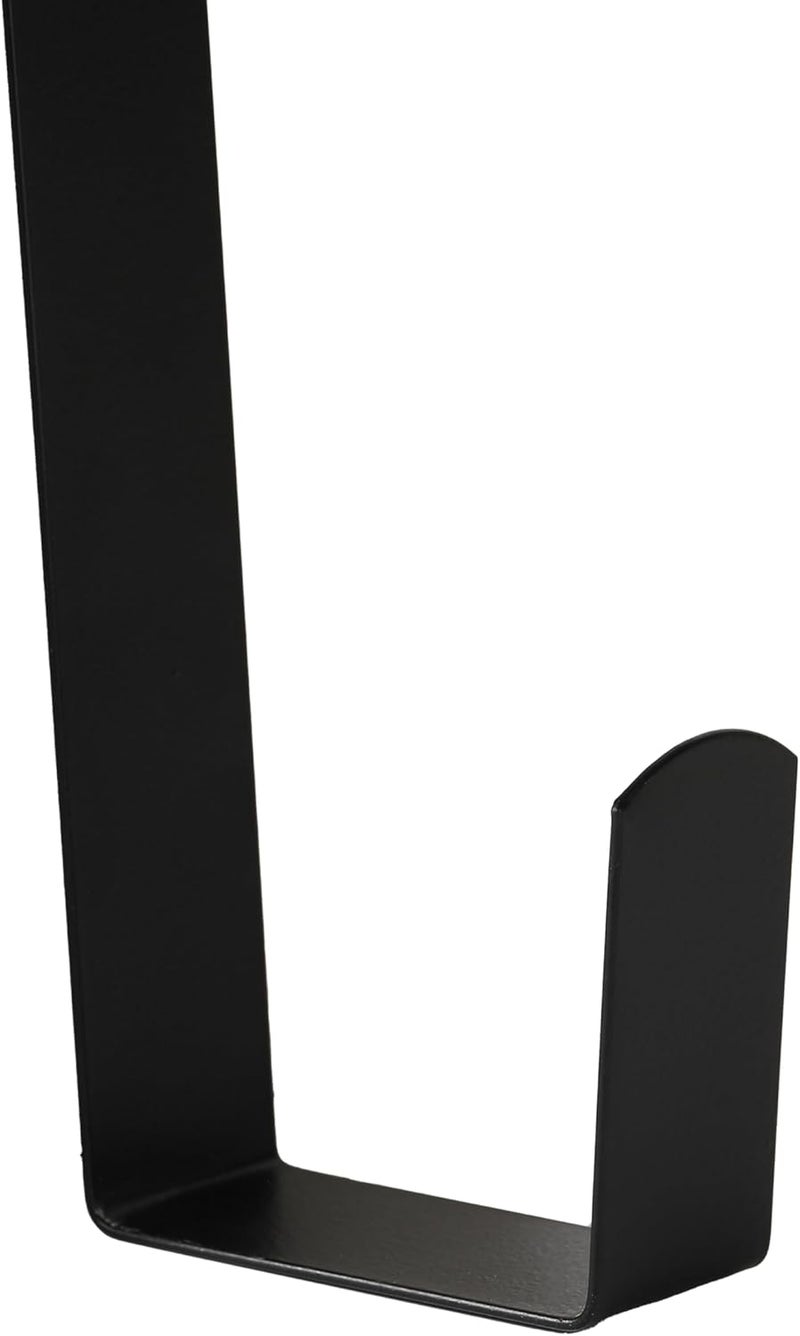 Aeranto 12 Inch Wreath Hanger for Front Door -Thin Metal Hook for Wreath, Door Sign Holiday Decorations Holder (Black, 1) - Image 1