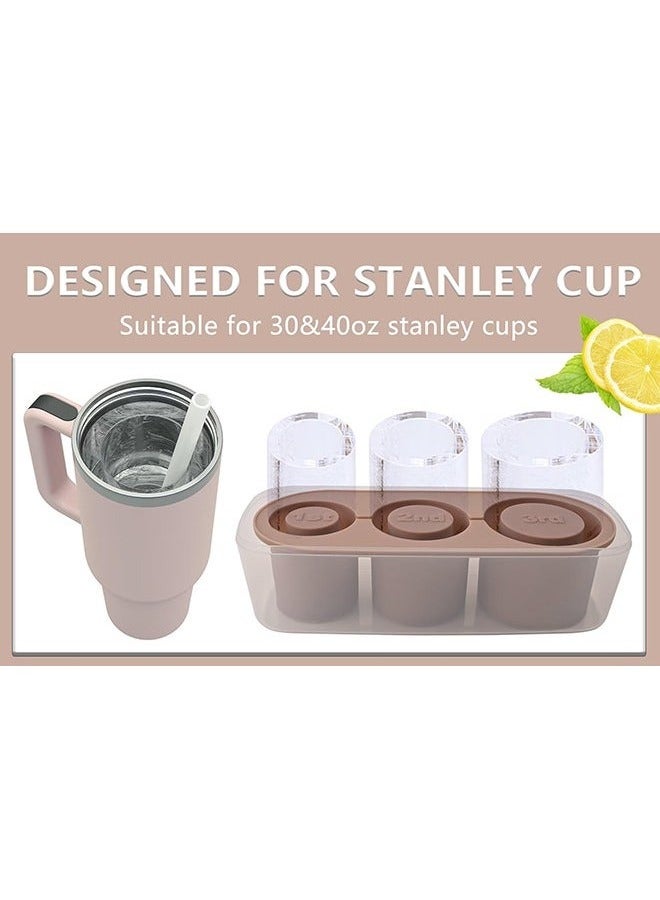 MIXDE Ice Cube Tray for Cup,Ice Mold with Lid & Bin for 30&40 oz Tumblers Accessories,Easy Release Silicone Ice Maker for Ice Drink,Juice - Image 5