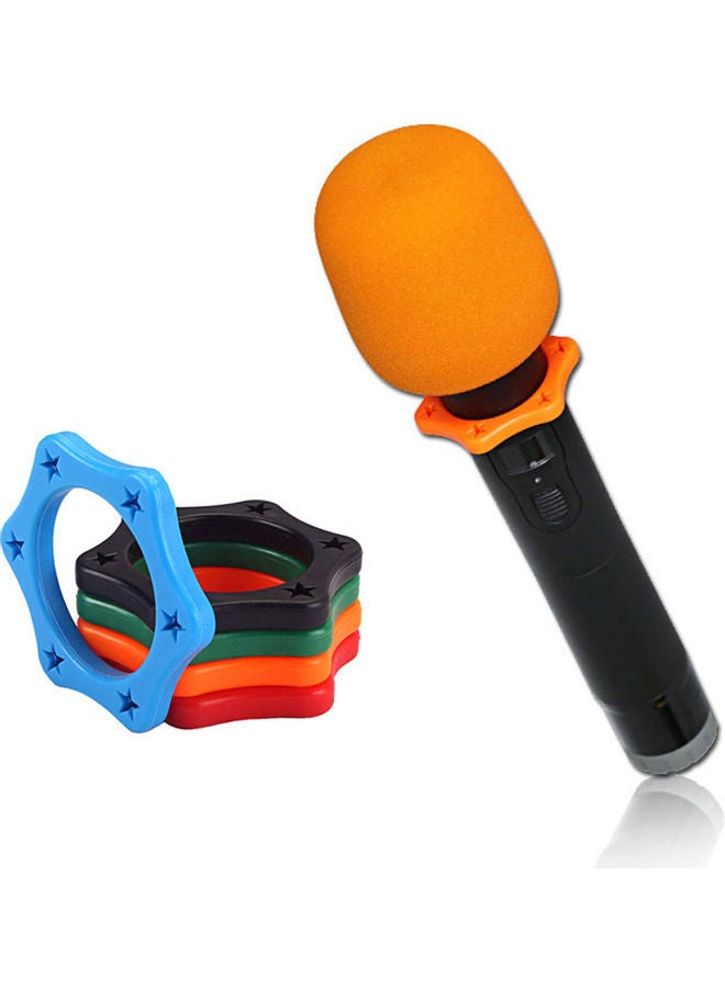 NIBEMINENT 5-Pieces Microphone Silicone Skid Proof Circle Ktv Mic Anti-Slip Replacement Ring - Image 1