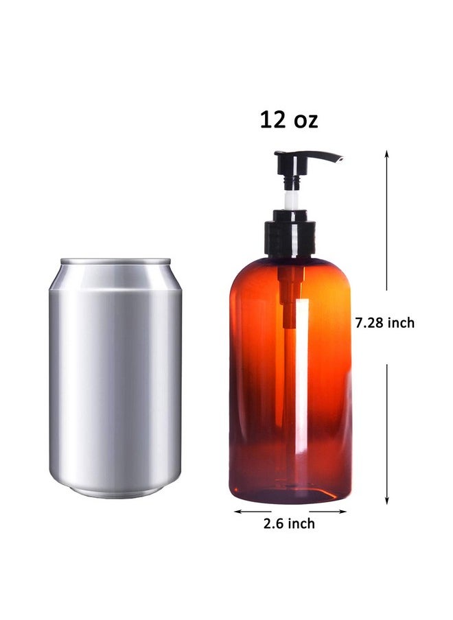 6 Pack Amber Plastic Pump Bottlesrefillable Plastic Pump Bottles For Dispensing Lotionsshampooshand Sanitizer And More (12 Ounce) - pzsku/Z9F356D61ED0A9AB17E00Z/45/_/1706506549/2b75c320-903b-4562-9831-50488dfc5d25