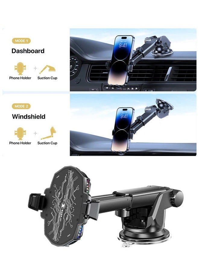 Aijmil Car Phone Holder for Dashboard - Universal Mount with Air Duct Cooling System and a Cup Holder - Image 3