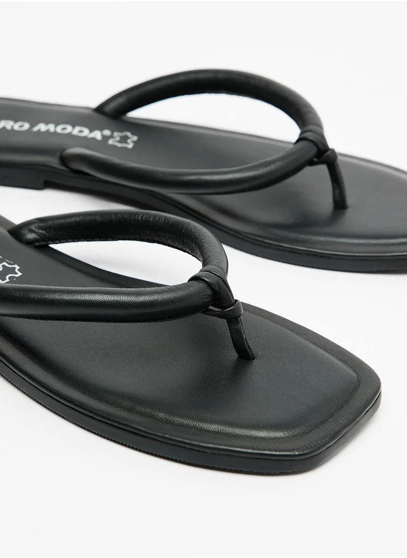 VERO MODA Square Toe Leather Sandals