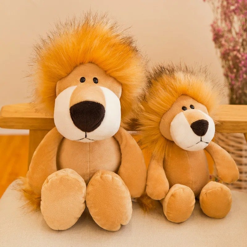 Y&D Forest & Jungle Stuffed Animal Toys – Plush Lion, Giraffe, Monkey, and Tiger – Soft Cuddly Zoo Animals for Kids - Image 3
