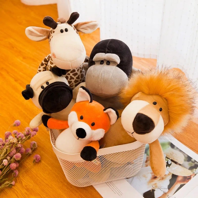 Y&D Forest & Jungle Stuffed Animal Toys – Plush Lion, Giraffe, Monkey, and Tiger – Soft Cuddly Zoo Animals for Kids - Image 5
