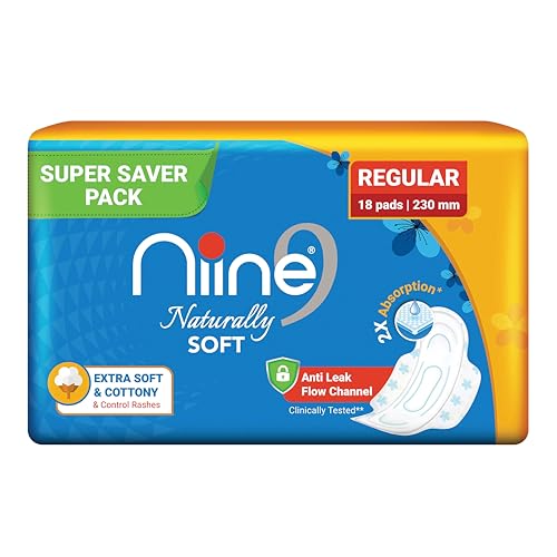 NIINE Naturally Soft Regular Sanitary Napkins for women (Pack of 6) 108 Pads - Image 2