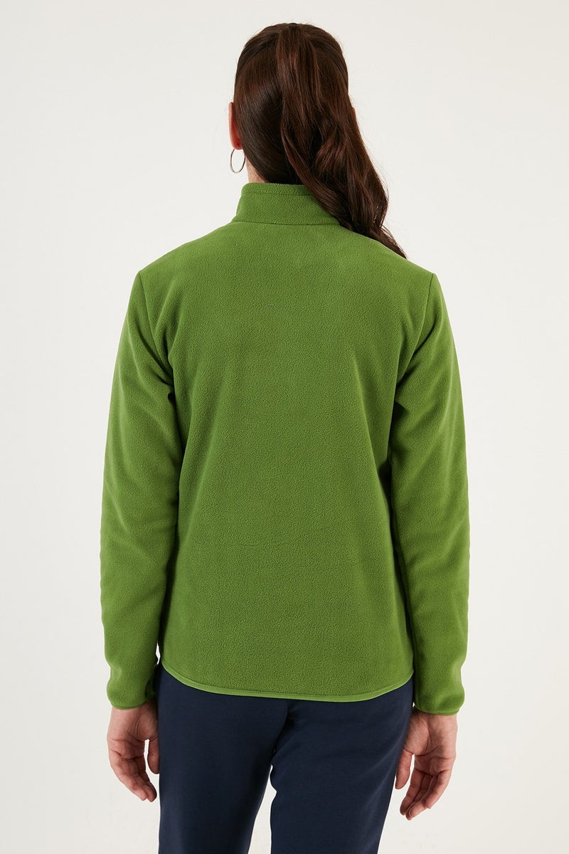 Lela Slim Fit Soft Textured Anti-Pilling Non-Pilling Half Zipper Polar Women's POLAR 5907000 - Image 5