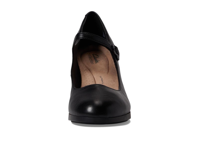 Clarks Women's Bayla Nora Pump, Black Leather, 9 - Image 2