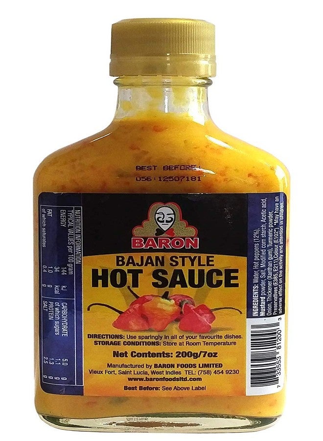 Baron Bajan Style Hot Sauce 7 Ounces (200 grams) - Image 1